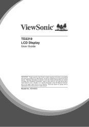 ViewSonic TD2210 User Guide