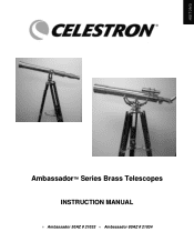 Celestron Ambassador 80 AZ Brass Telescope Ambassador Series Manual (English, French, German, Spanish, Italian)