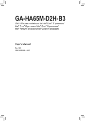 Gigabyte GA-HA65M-D2H-B3 Manual