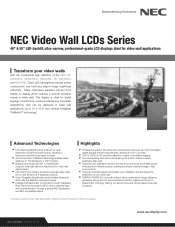 NEC X464UNS Specification Brochure