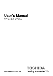 Toshiba Thrive AT100 Users Manual Canada; English