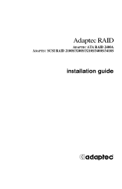 HP Workstation x1100 hp workstations general - adaptec RAID installation guide