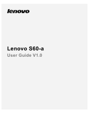 Lenovo S60-a (English) User Guide - Lenovo S60-a Smartphone
