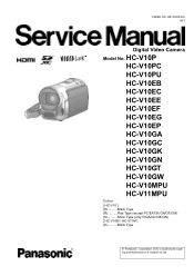 Panasonic HC-V100MK Service Manual