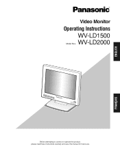 Panasonic WVLD1500 Monitor - English/ French