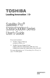 Toshiba Satellite Pro S300-S2503 User Manual