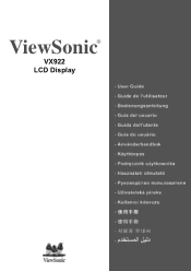 ViewSonic VX922 VX922 User Guide, English