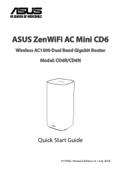 Asus ZenWiFi AC Mini CD6 ZenWiFi AC Mini CD6 QSG Quick Start Guide for European