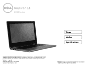 Dell Inspiron 11 3000 2-in1 Series Special Edition inspiron 11 3152 Specifications
