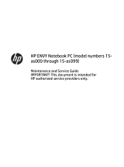 HP ENVY 15-as000 Maintenance and Service Guide