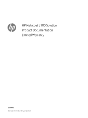 HP Metal Jet 3D Limited Warranty
