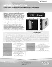 NEC X551UN-TMX9P NET-SBC Specification Brochure