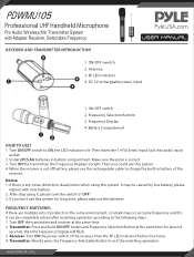Pyle PDWMU105 Instruction Manual