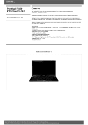 Toshiba R830 PT321A-01L002 Detailed Specs for Portege R830 PT321A-01L002 AU/NZ; English