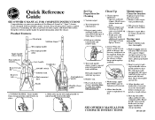 Hoover F5505 050 Quick Reference Guide