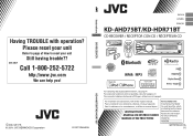 JVC KD-HDR71BT Instructions