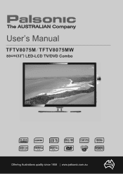 Palsonic TFTV8075M Owners Manual