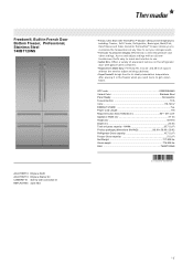 Thermador T48BT120NS Product Specification Sheet