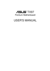 Asus TX97 User Manual
