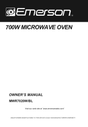 Emerson MWR7020BL/RD/W Owners Manual