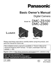 Panasonic DMC-ZS60 Owners Manual