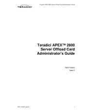 EVGA Teradici APEX 2800 Server Offload card by Administration Guide