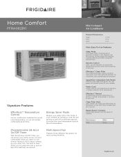 Frigidaire FFRA0822R1 Product Specifications Sheet