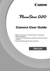 Canon PowerShot D20 User Guide