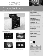 Frigidaire FGGF3076KB Product Specifications Sheet (English)