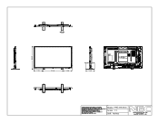 NEC P463-PC2 Mechanical Drawing with stand