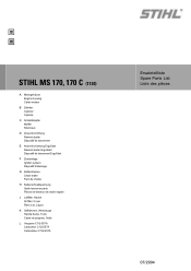 Stihl MS 170 Parts List