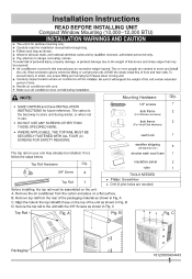 Frigidaire FFRE1033S1 Installation Instructions