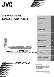 JVC XV-N44SL Instruction Manual