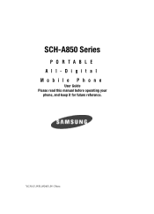 Samsung SCH-A850 User Manual (user Manual) (ver.f6) (English)