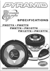 Pyle PW877X Instruction Manual