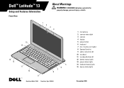 Dell Latitude 13 Setup and Features Information Tech Sheet