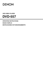Denon DVD-557 Owners Manual - Eng/French/Span