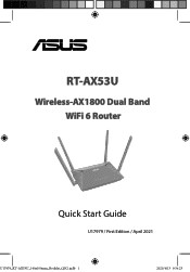 Asus RT-AX53U QSG Quick Start Guide for European