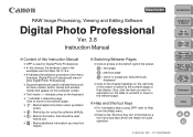 Canon 0206b003 Digital Photo Professional 3.8 for Macintosh Instruction Manual