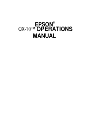 Epson QX-10 User Manual
