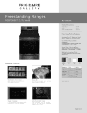 Frigidaire FGEF3036TW Product Specifications Sheet
