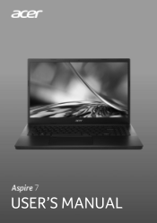 Acer Aspire 7 Intel User Manual