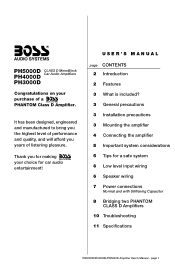 Boss Audio PH4000D User Manual in English