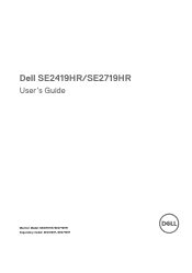 Dell SE2719HR Monitor Users Guide