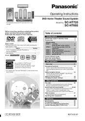 Panasonic SAHT720 SAHT692 User Guide
