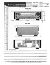 Sony STR-GX808ES Dimensions Diagrams