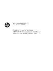 HP Chromebook 14-ca100 PC Maintenance and Service Guide 1