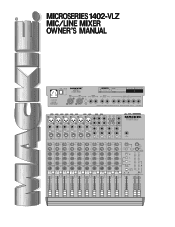 Mackie MS1402-VLZ Owner's Manual