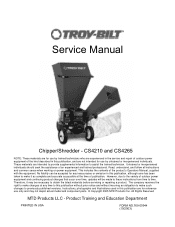 Troy-Bilt CS 4265 Service Manual