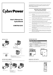 CyberPower CSN75A12V3 User Manual